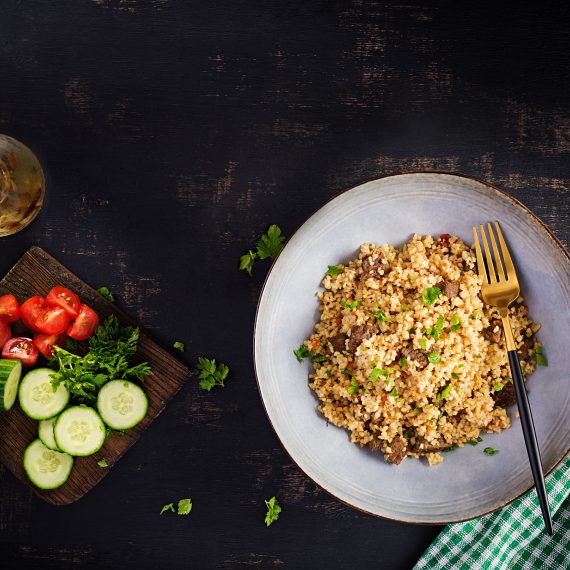 Ekin’s Meaty Bulgur Pilaf